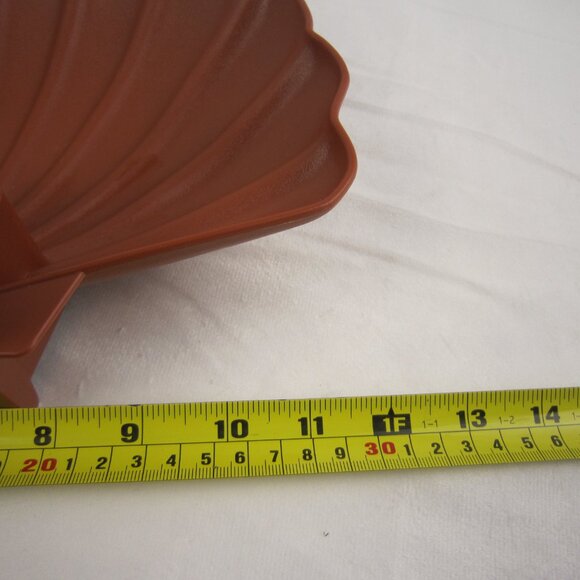 Vintage 1993 Artline Plastic Reddish Brown Bird/Seed Tray Deck Mount with Angel - Picture 7 of 9